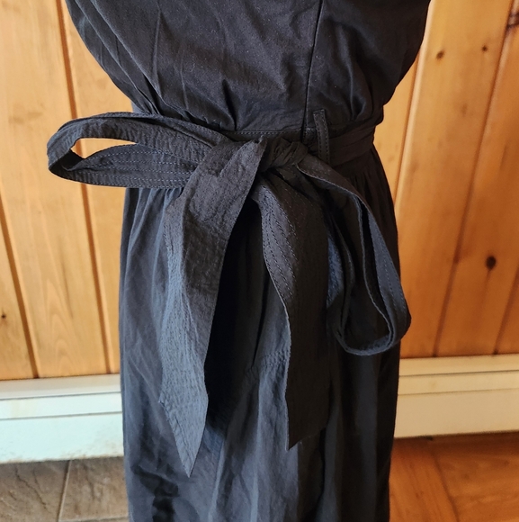 Madewell Ruffled One-Shoulder Midi Dress Black With Bow Size 0 - Picture 9 of 11